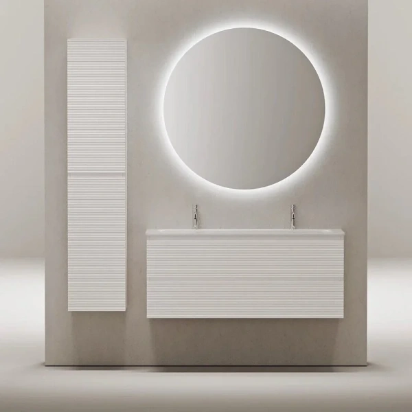 Тумба под раковину подвесная Sancos Folk 120 см bianco FL120W (детальная фотография), окрашенные