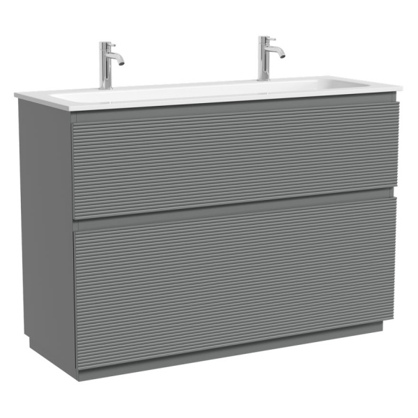 Тумба под раковину напольная Sancos Folk Floor 120 см ergraut soft FL120FES (детальная фотография), моноблок