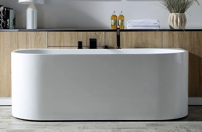 Акриловая ванна Abber 170х78 см приставное AB9310 (детальная фотография), полукруглые