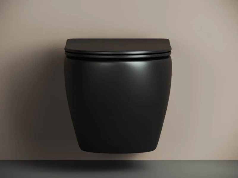 Унитаз подвесной Ceramica Nova Metropol черный матовый CN4002MB (детальная фотография), подвесные, встраиваемые