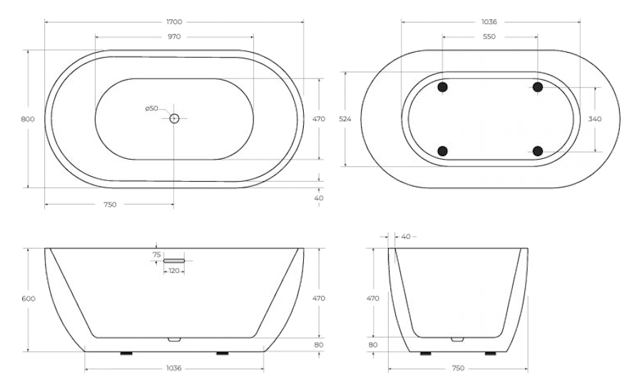 Схема (детальная фотография), без гидромассажа, большие