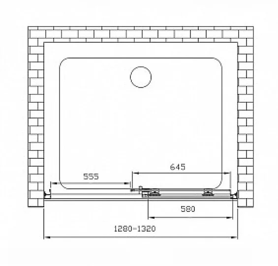Душевая дверь в нишу Vincea Soft 130 см хром VDS-3SO130CL (детальная фотография), 130 см
