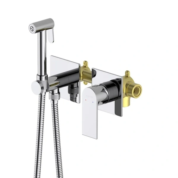 Гигиенический душ со смесителем Акватек Лира хром AQ1420CR (детальная фотография)