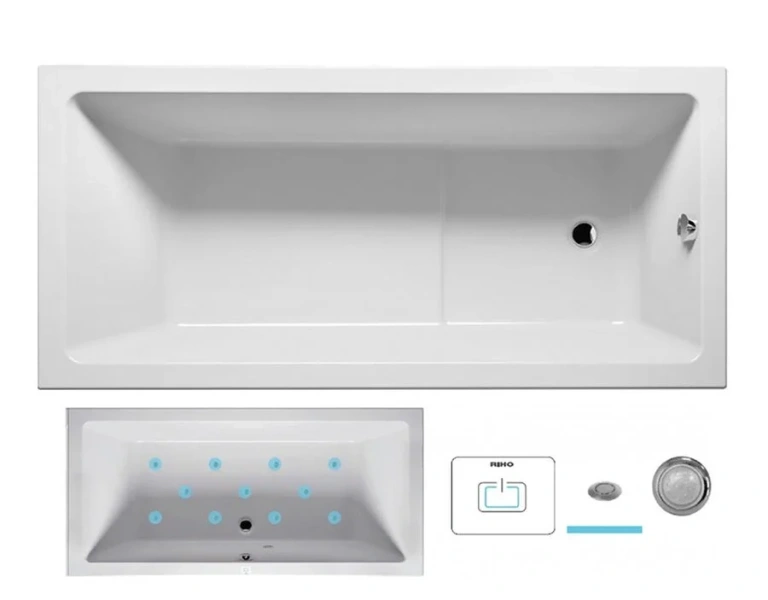 Ванна гидромассажная Riho Lusso Plus 170 x 80 см, AIR BA1200500000000 (детальная фотография)