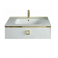 Тумба под раковину Boheme Lucido 80 см жемчужный белый