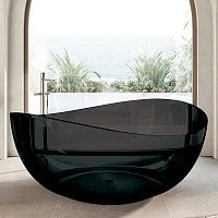 Ванна из полиэфирной смолы Abber Kristall 150x150 см черная