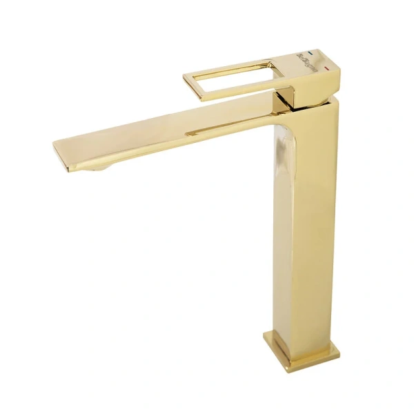 Смеситель для раковины BelBagno Luce без донного клапана золото LUC-LMC-ORO-W0 (детальная фотография)