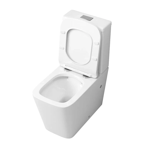 Унитаз компакт Grossman с тонкой крышкой GR-4445S (детальная фотография), современные, hi-tech, прямоугольные