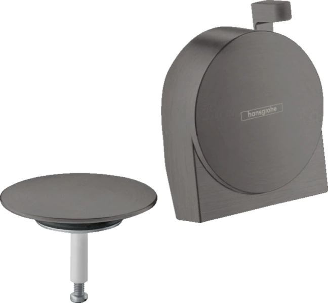 Внешняя часть излива на ванну с набором для слива и перелива Hansgrohe Exafill S шлифованный черный хром 58117340 (детальная фотография)