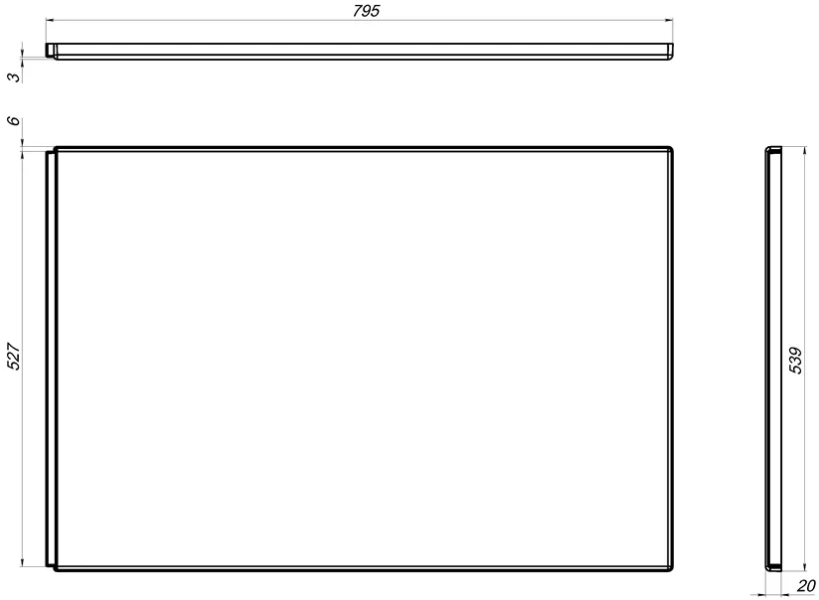 Боковая панель Am.Pm Gem 80 см белая W00A-000-080W-S (детальная фотография) index_1
