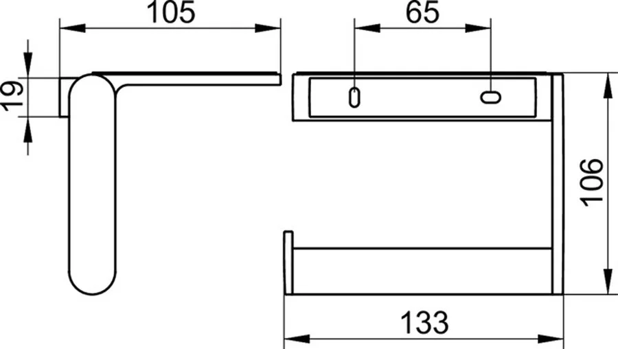 Бумагодержатель Keuco Plan черный матовый 14973370000 (детальная фотография), современные, hi-tech
