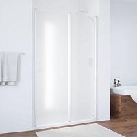 Душевая дверь профиль белый стекло сатин Vegas-glass