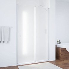 Душевая дверь профиль белый стекло сатин Vegas-glass