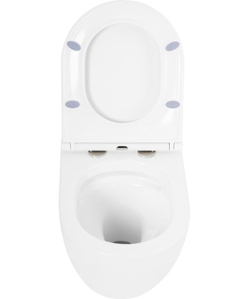 Унитаз подвесной Cezares Stylus с крышкой-сиденьем CZR-6601-TH-TOR (детальная фотография), белые
