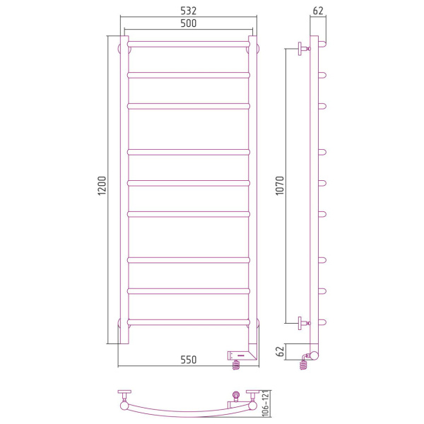 Схема (детальная фотография), лесенка, вертикальные