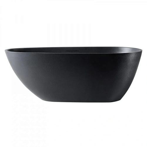 Ванна из искусственного камня Abber Dortmund 170x75 см черная - фото 2