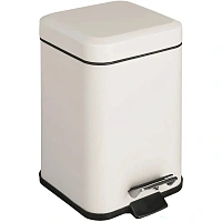 Мусорное ведро Colombo Black&White белое матовое