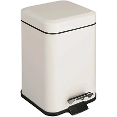 Мусорное ведро Colombo Black&White белое матовое