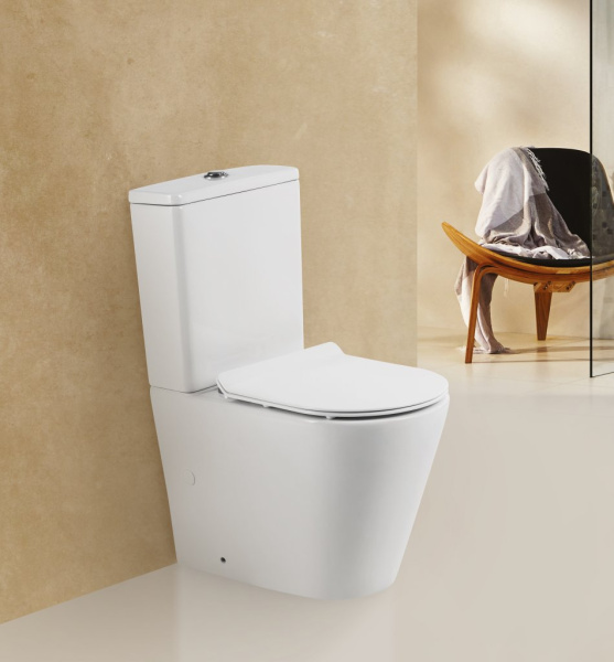 Унитаз компакт Belbagno Flay-R BB2149CPR с горизонтальным выпуском (детальная фотография), напольные