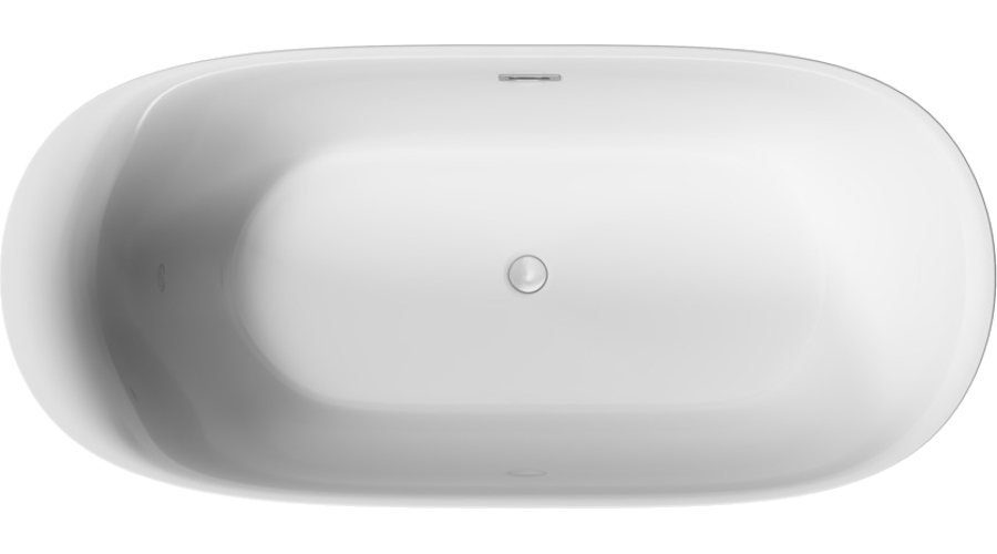 Ванна акриловая Sancos Single 180x85 см отдельностоящая FB07 (детальная фотография), современныe, hi-tech