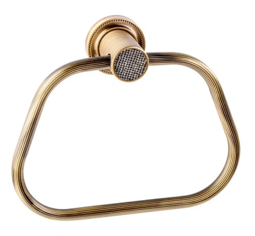 Полотенцедержатель Boheme Royal Cristal бронза, прозрачные кристаллы - фото 4