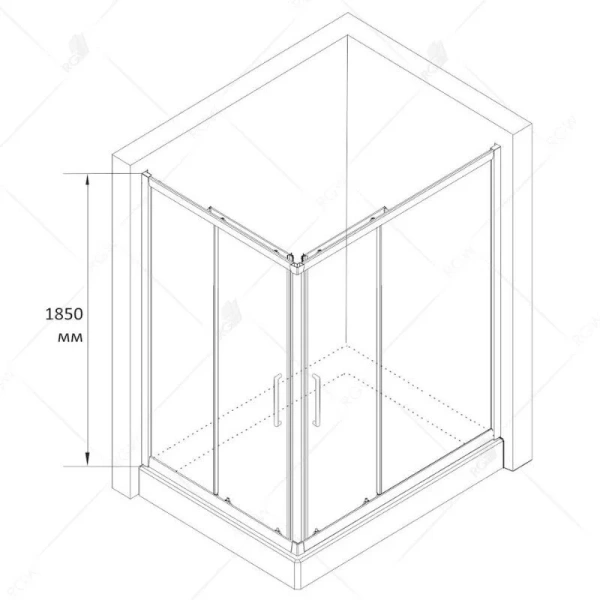 Душевой уголок RGW Classic CL-44 120x80 см прямоугольный, профиль хром 32094482-11 (детальная фотография), современные, hi-tech