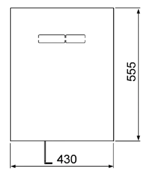 Верхняя стеклянная панель с сенсорным блоком управления, цвет черный, Tece TECElux 9650003 (детальная фотография), в наличии