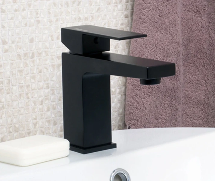 Смеситель для раковины WasserKRAFT Abens черный матовый 2003 (детальная фотография), прямоугольная форма