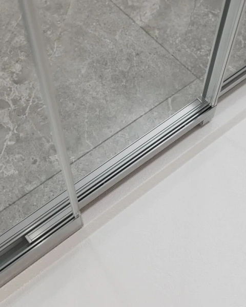 Душевой уголок Cezares Molveno 100х80 см стекло прозрачное профиль хром MOLVENO-AHF-31-100/80-C-CR-IV (детальная фотография), стеклянные, угловые, без поддона