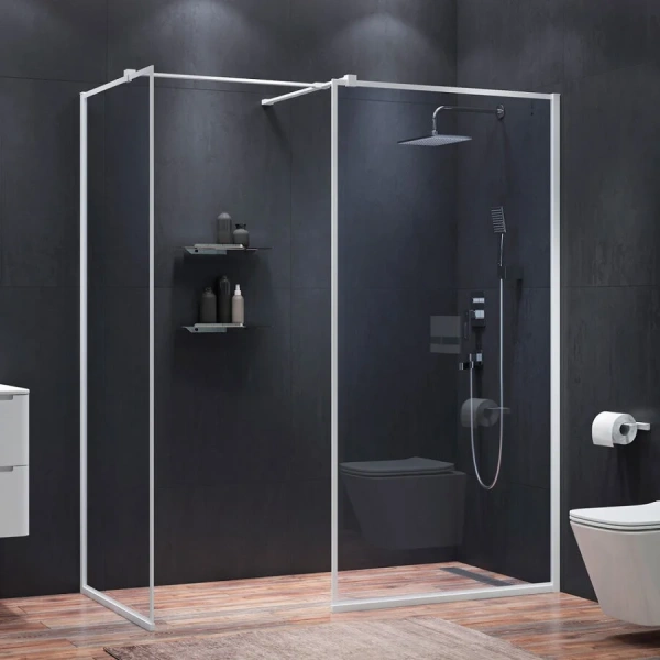 Душевая перегородка IDDIS Slide 100 см белая матовая SLI8WS0i23 (детальная фотография), белые