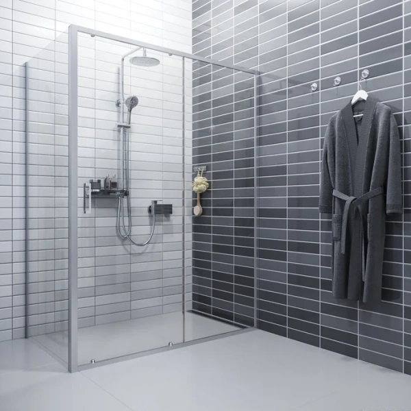 Душевая перегородка IDDIS Zodiac 90 см глянцевый алюминиевый профиль ZOD6CA9i23 (детальная фотография), современные, hi-tech