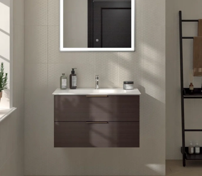 Раковина Kerama Marazzi Piano 85 см с крепежом PI.wb.85 (детальная фотография), белые