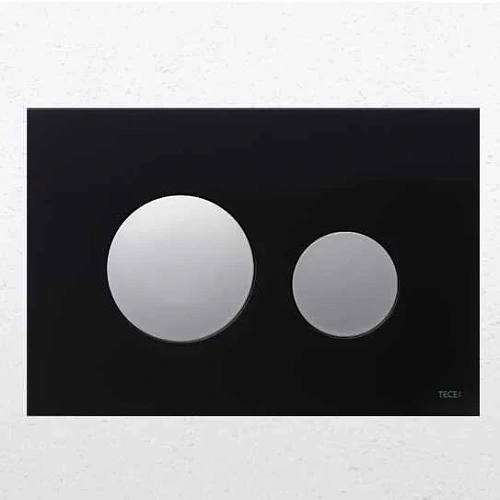 Клавиша смыва Tece TECEloop черное стекло, кнопки хром глянцевый - фото 2