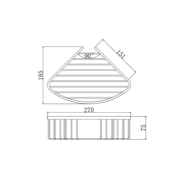 Решетка для ванной Акватек Вега черная AQ4006MB (детальная фотография), современные, hi-tech
