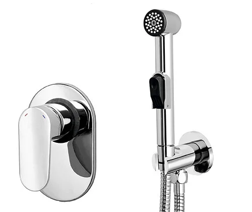 Гигиенический душ со смесителем WasserKRAFT Donau хром A11057 (детальная фотография)