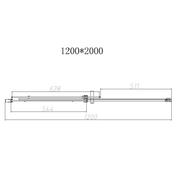 Душевая дверь в нишу Vincea Dice VDS-4D120CL 120 см раздвижная (детальная фотография), 120 см