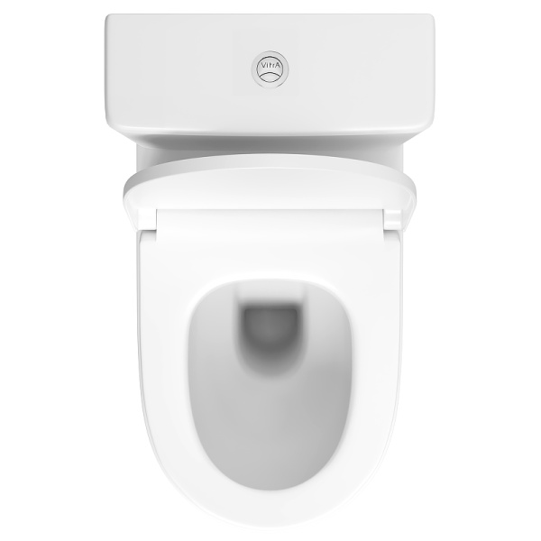 Унитаз компакт VitrA Sento безободковый 9830B003-7204 (детальная фотография), с бачком