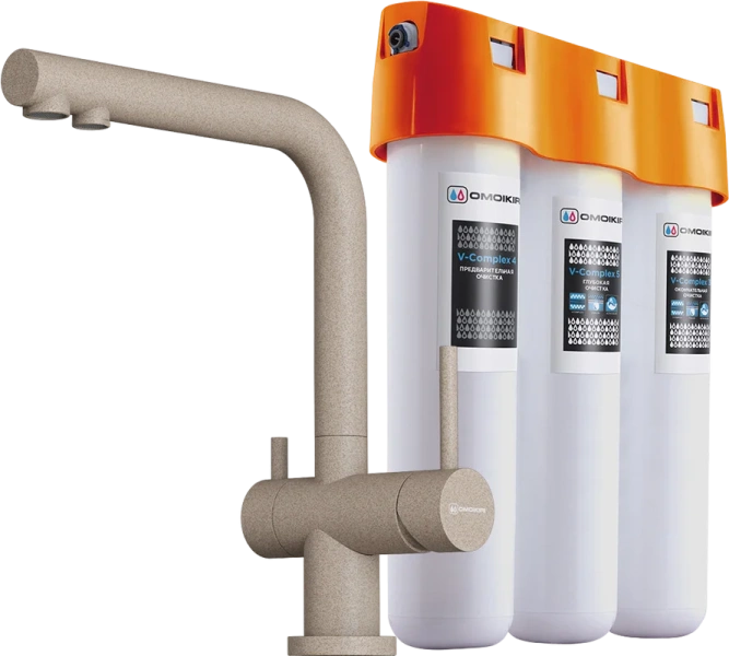 Смеситель для кухни Omoikiri Nagano-SA-P бежевый 4055.8028P (детальная фотография)