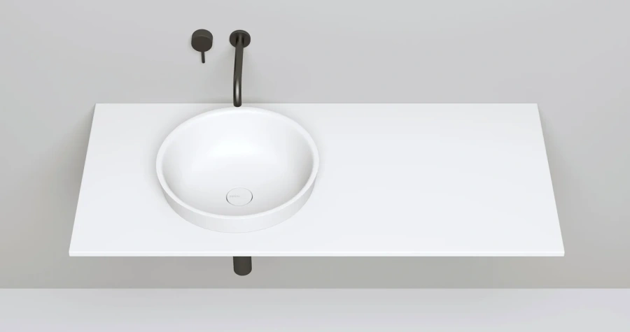 Раковина Salini Marea 03 41 см белый матовый 1802203M (детальная фотография), 40 см