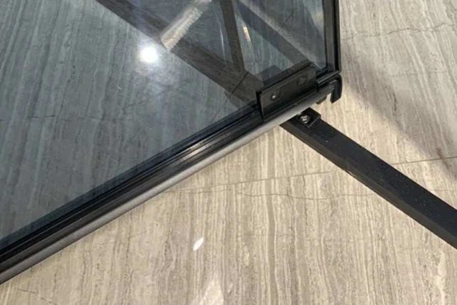 Душевой уголок Black&White Stellar Wind 90x90 см профиль черный, стекло прозрачное 812900 (детальная фотография), черные