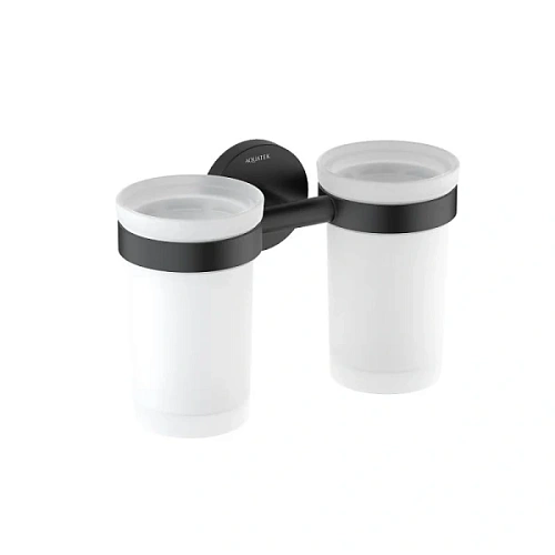 Стакан для ванной Акватек Европа черный матовый - фото 2