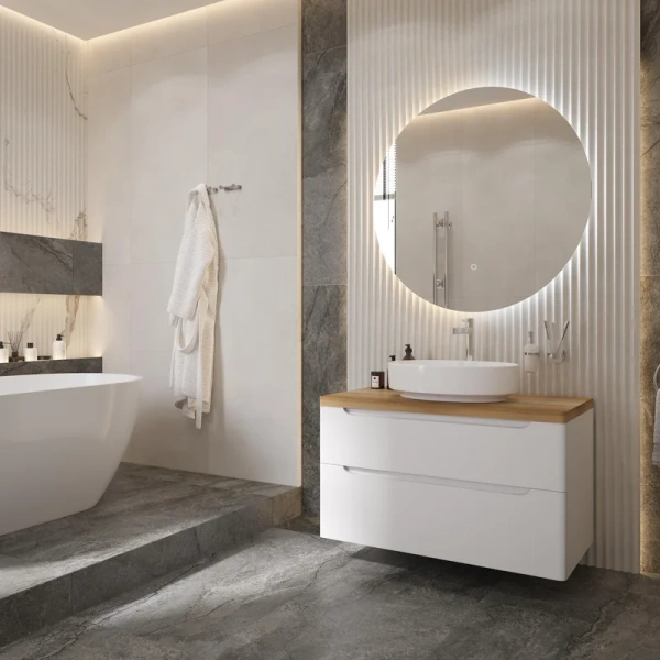 Раковина Geberit VariForm 55 см без перелива 500.771.01.2 (детальная фотография), накладные (на столешницу), пристенные