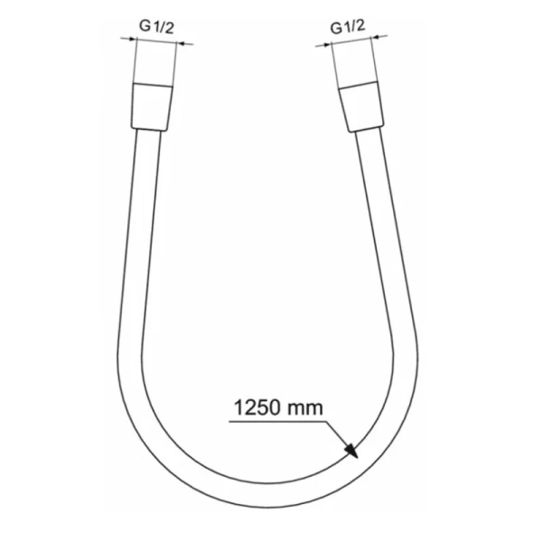 Шланг для душа Ideal Standard Idealflex черный матовый BE125XG (детальная фотография), шланги для душа