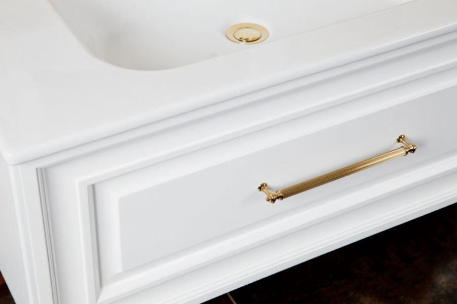 Тумба под раковину, цвет белый матовый, фурнитура золото, La Beaute Cornelia BCO85LBO.OR (детальная фотография) index_2