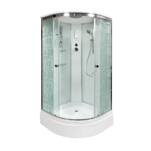 Душевая кабина Deto EM 100x100 см с освещением EM2710EL (детальная фотография)