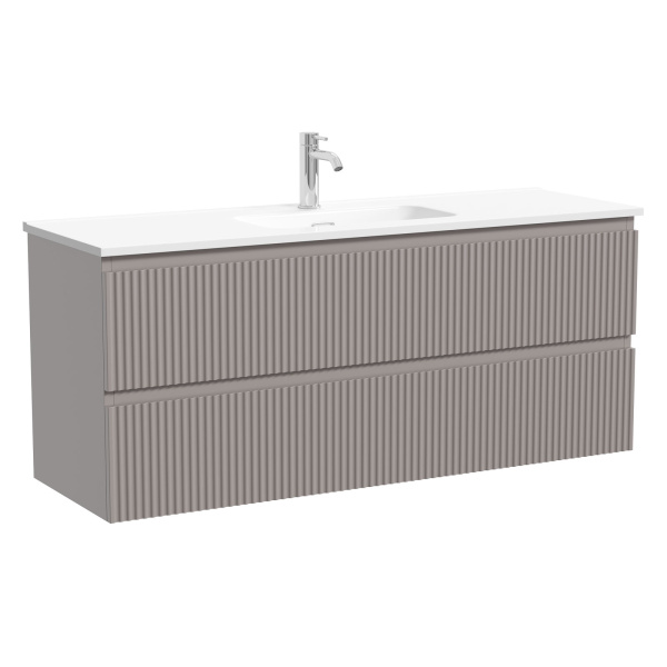 Тумба под раковину подвесная Sancos Snob R 120 см doha soft SNR120/39SM (детальная фотография)
