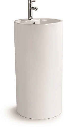 Раковина напольная SantiLine 46 см белая - фото 1