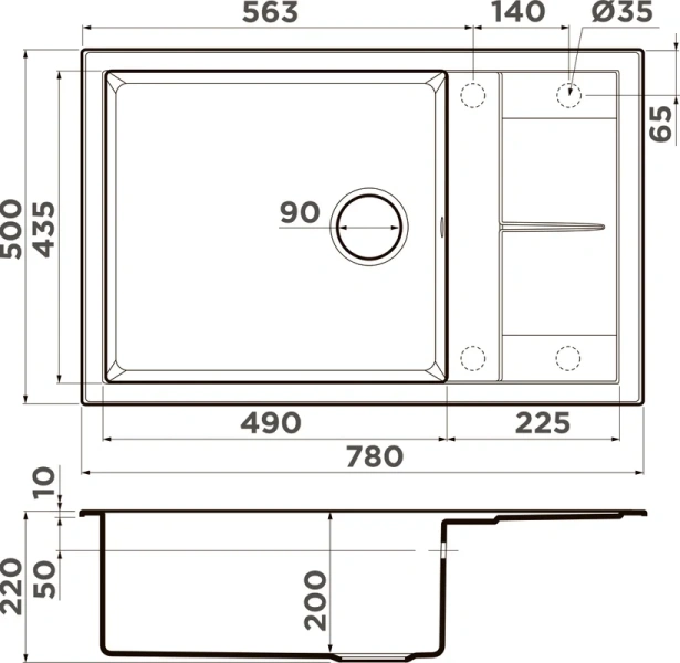Мойка для кухни Omoikiri Sumi 78A-LB-WH 78 см белая 4997100 (детальная фотография), белые
