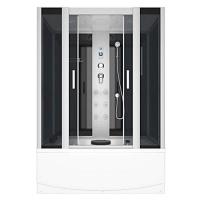 Душевой бокс, задние стенки чёрные, стекло тонированное, Erlit ER 4515TP-C4