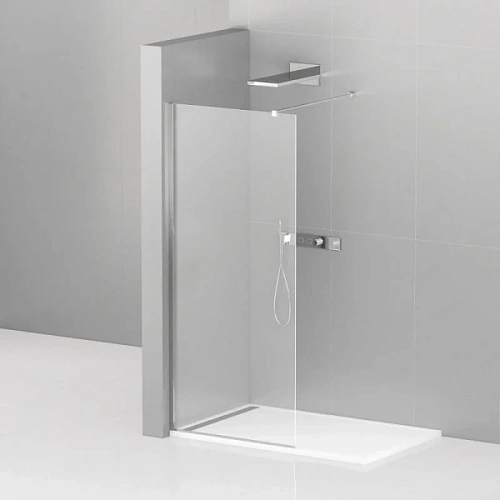 Душевая перегородка Cezares Liberta 110 см стекло прозрачное, профиль хром - фото 1
